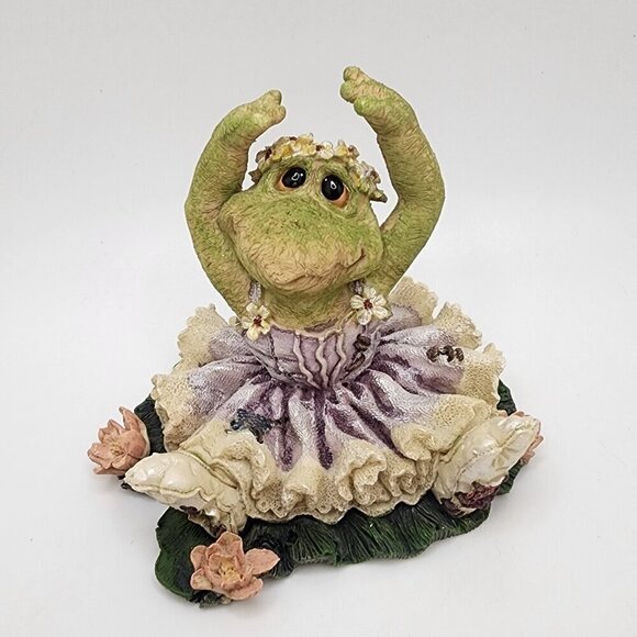 Vintage 1999 Boyds Bears "TuTu C. Rabbit...Frog Lake" Figurine with Box - Picture 3 of 13